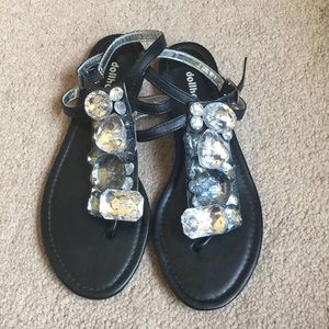 Dollhouse crystal sandals